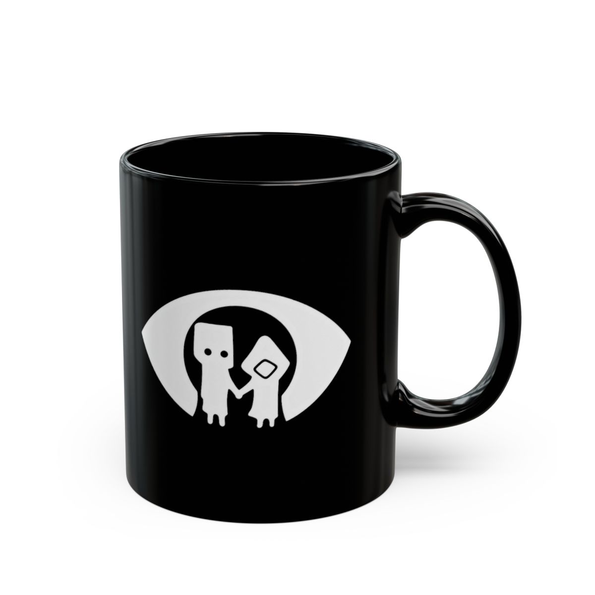 Little Nightmares Mono and Six Black Mug - Creepy Cute Gamer Gift
