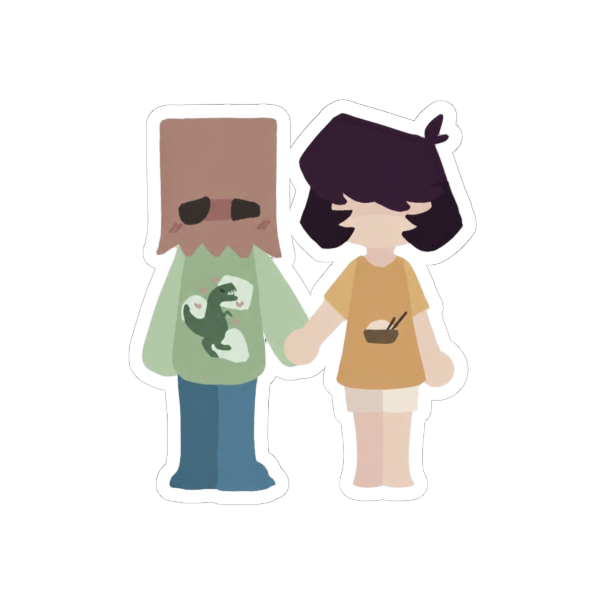 Little Nightmares Mono & Six Creepy Cute Sticker | Horror Fan Vinyl Decal