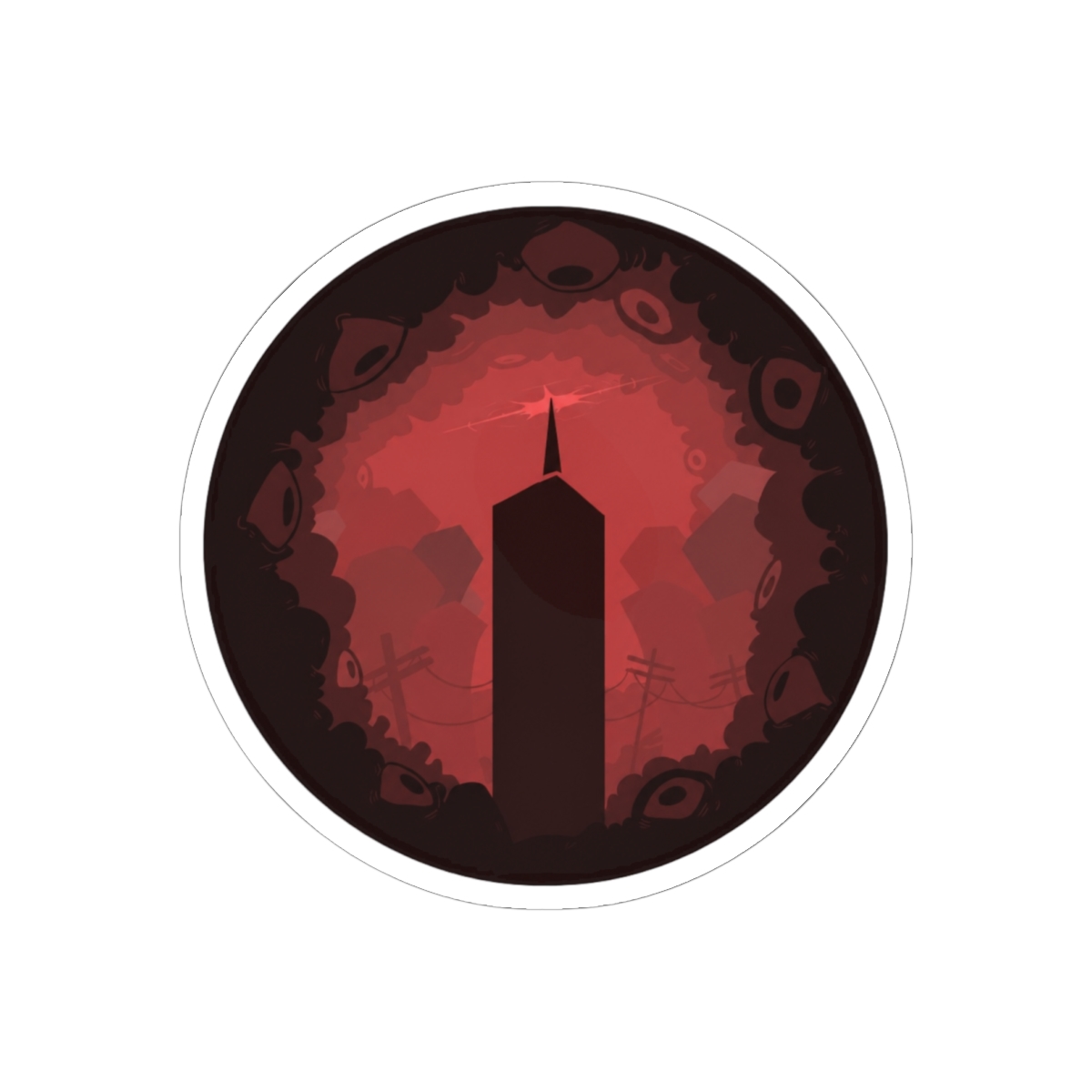 Pale City Spectral Metropolis Sticker | Ethereal Urban Vinyl Decal