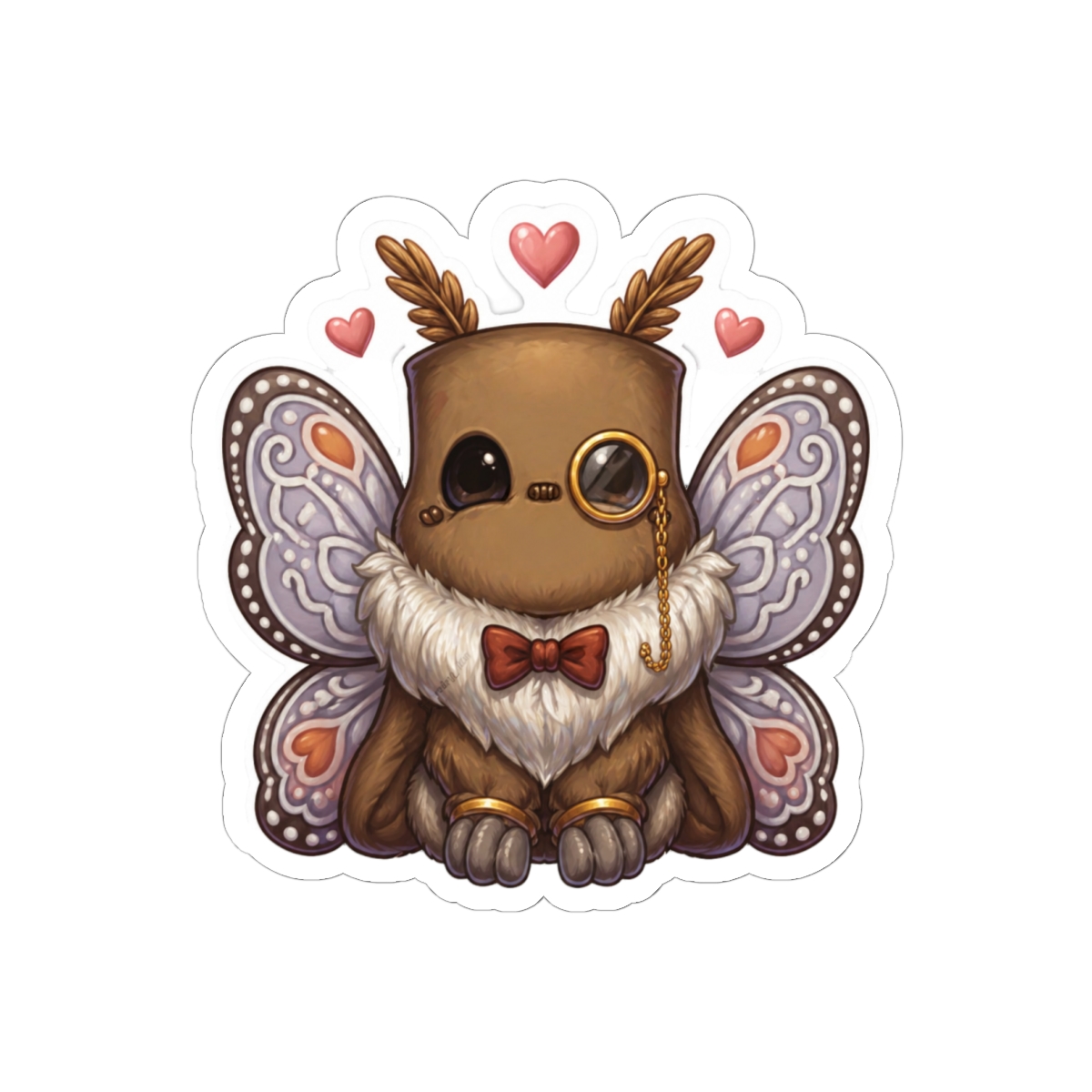 Moth Mono FanArt Sticker | Intricate Mysterious Vinyl Decal