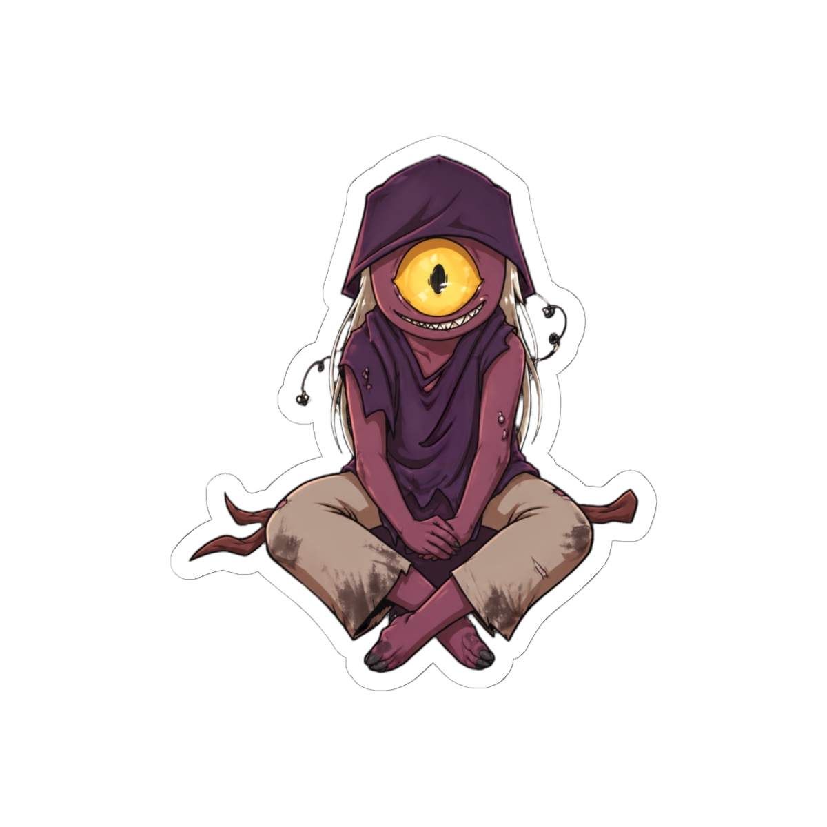 Licho One-Eyed Slavic Folklore Sticker | Spooky-Cute Vinyl Decal