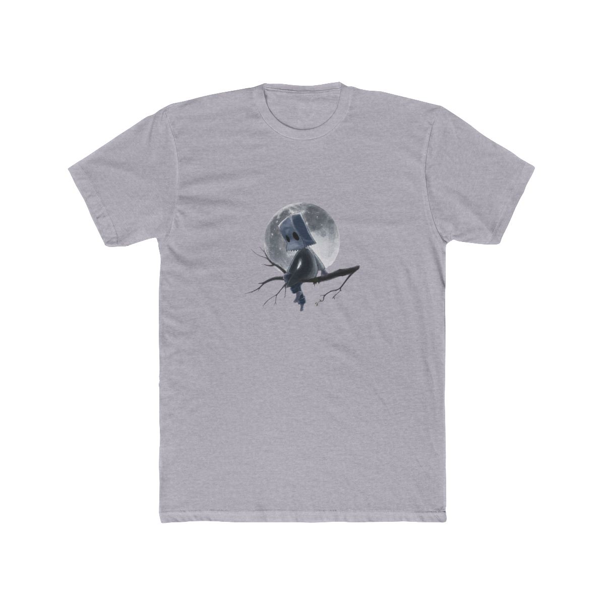 Mono Under the Moon Minimalist T Shirt - Stargazer Gift - alternate angle 3, merchandise