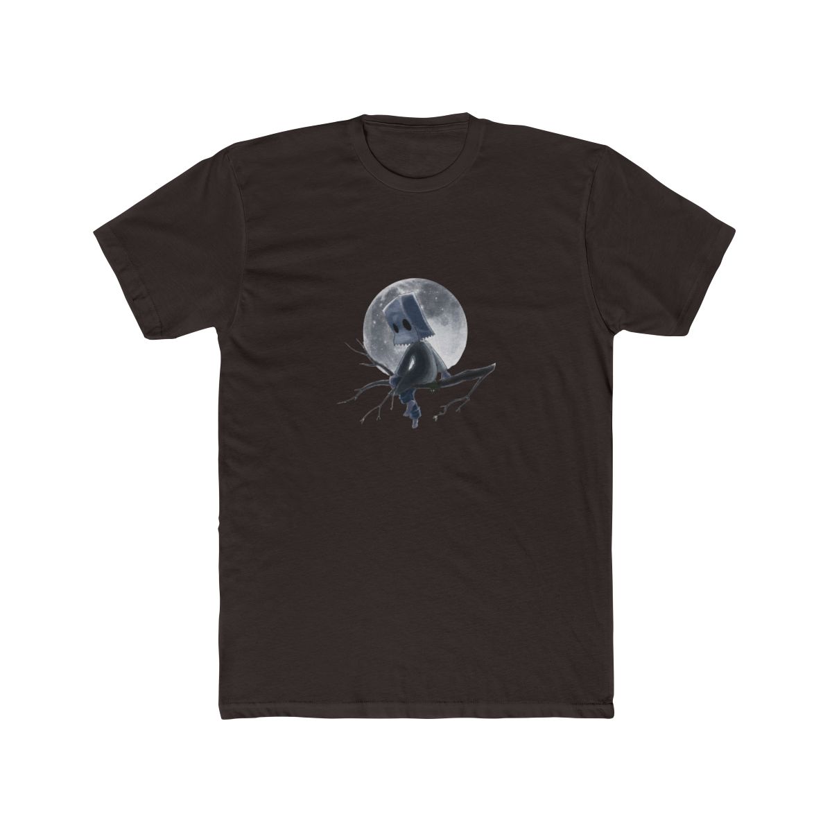 Mono Under the Moon Minimalist T Shirt - Stargazer Gift - alternate angle 2, merchandise