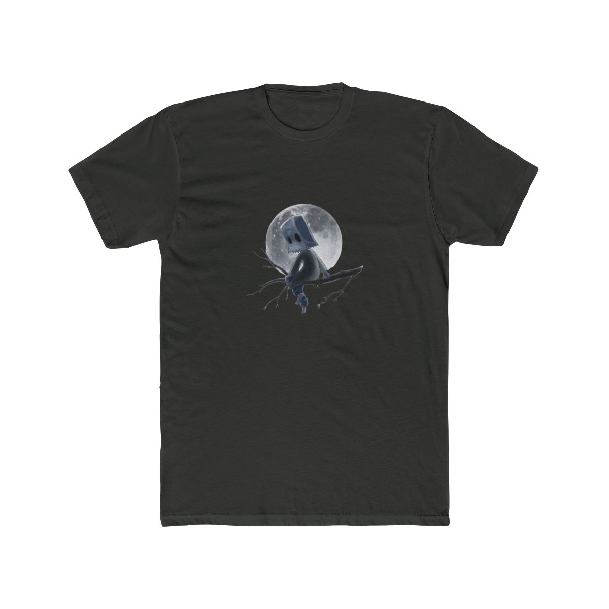Mono Under the Moon Minimalist T Shirt - Stargazer Gift - alternate angle 5, merchandise