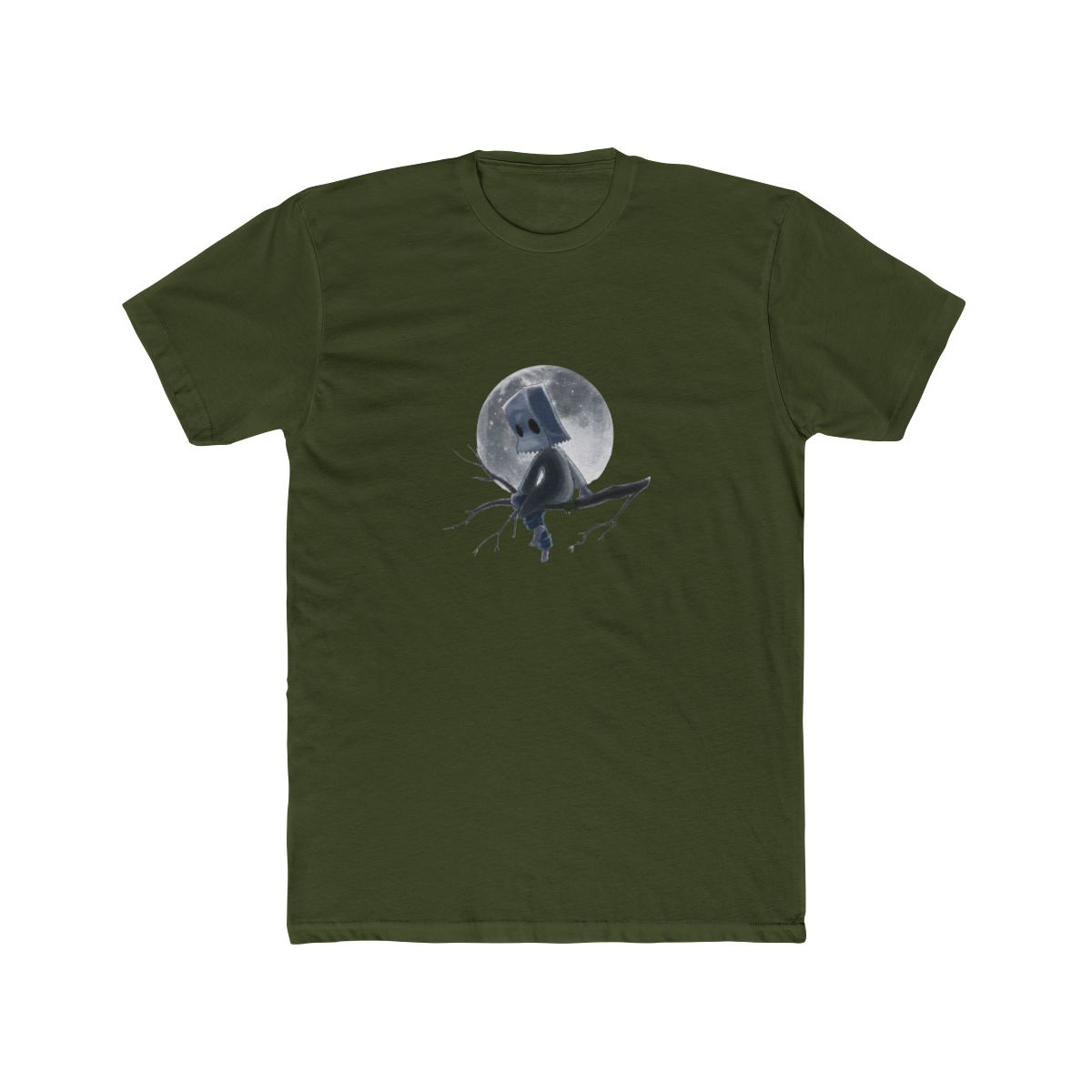 Mono Under the Moon Minimalist T Shirt - Stargazer Gift - alternate angle 4, merchandise