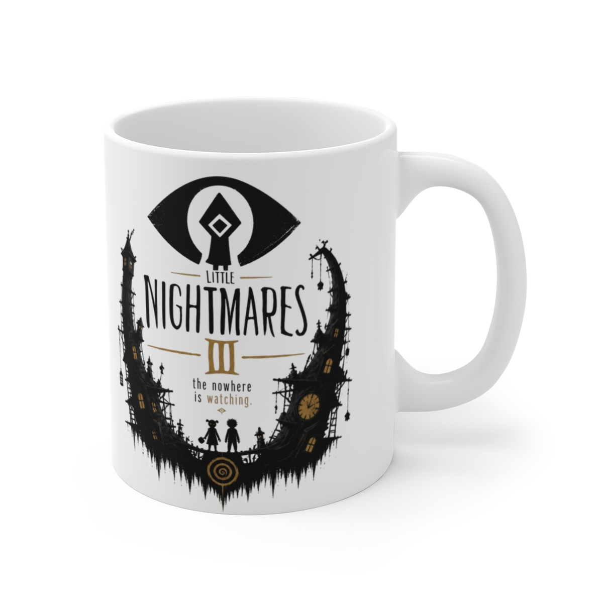 Little Nightmares III "The Nowhere is watching." White Mug