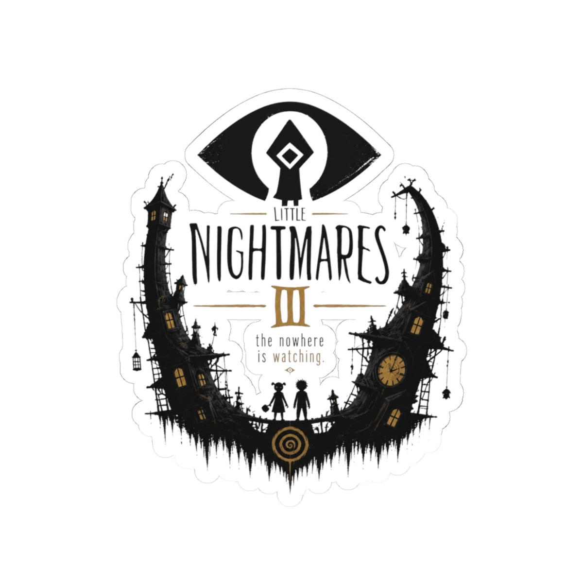 Little Nightmares III "The Nowhere is watching." Sticker