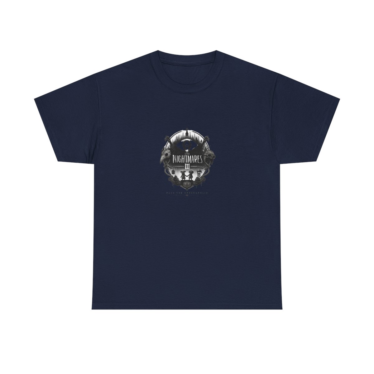 Little Nightmares III "Face the Neckropolis" Unisex Tee - alternate angle 4, merchandise