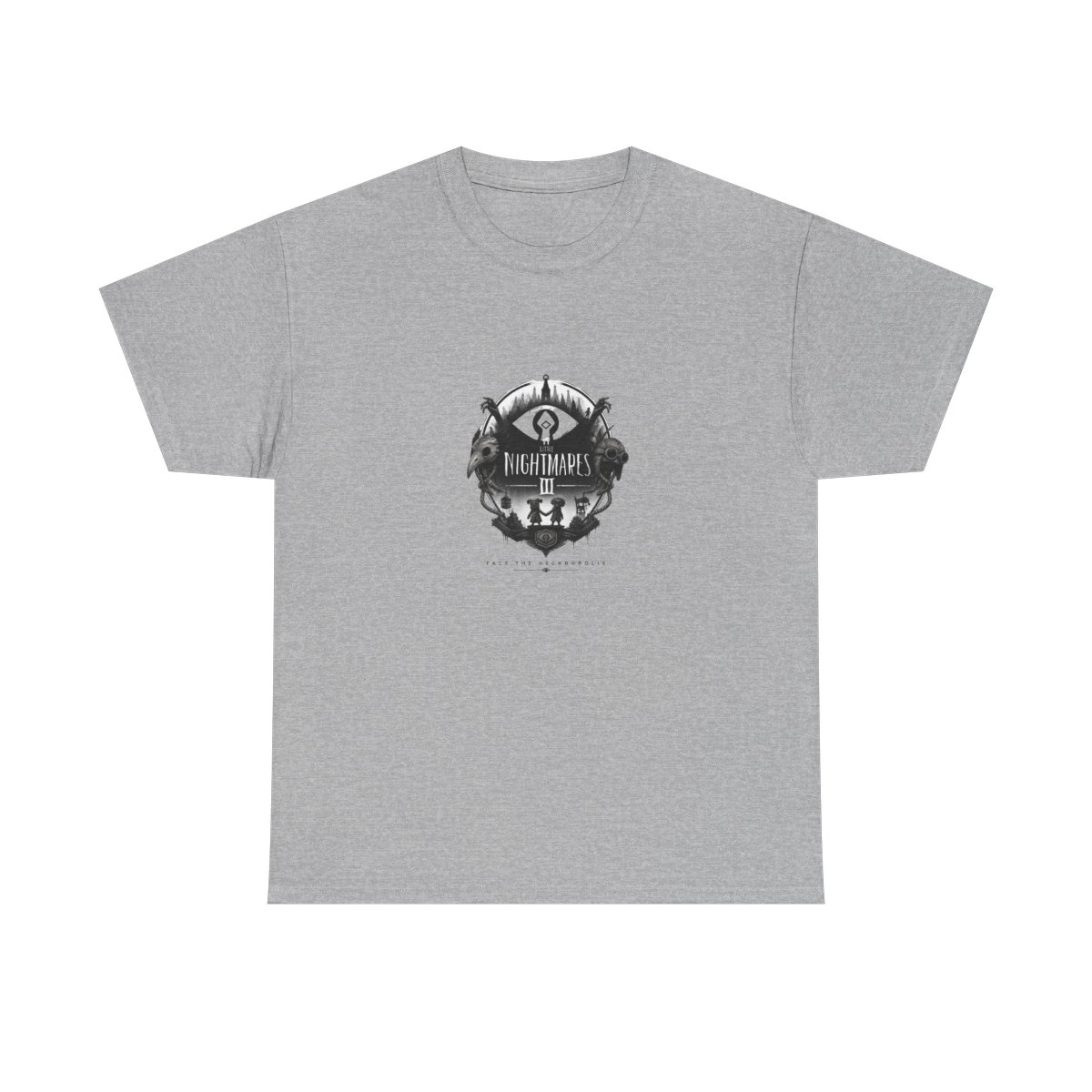 Little Nightmares III "Face the Neckropolis" Unisex Tee - alternate angle 5, merchandise